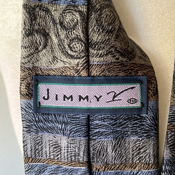 Jimmy V Other - Jimmy V Silk Tie Darryl Strawberry Collection Warm Blue Cream Black Hues